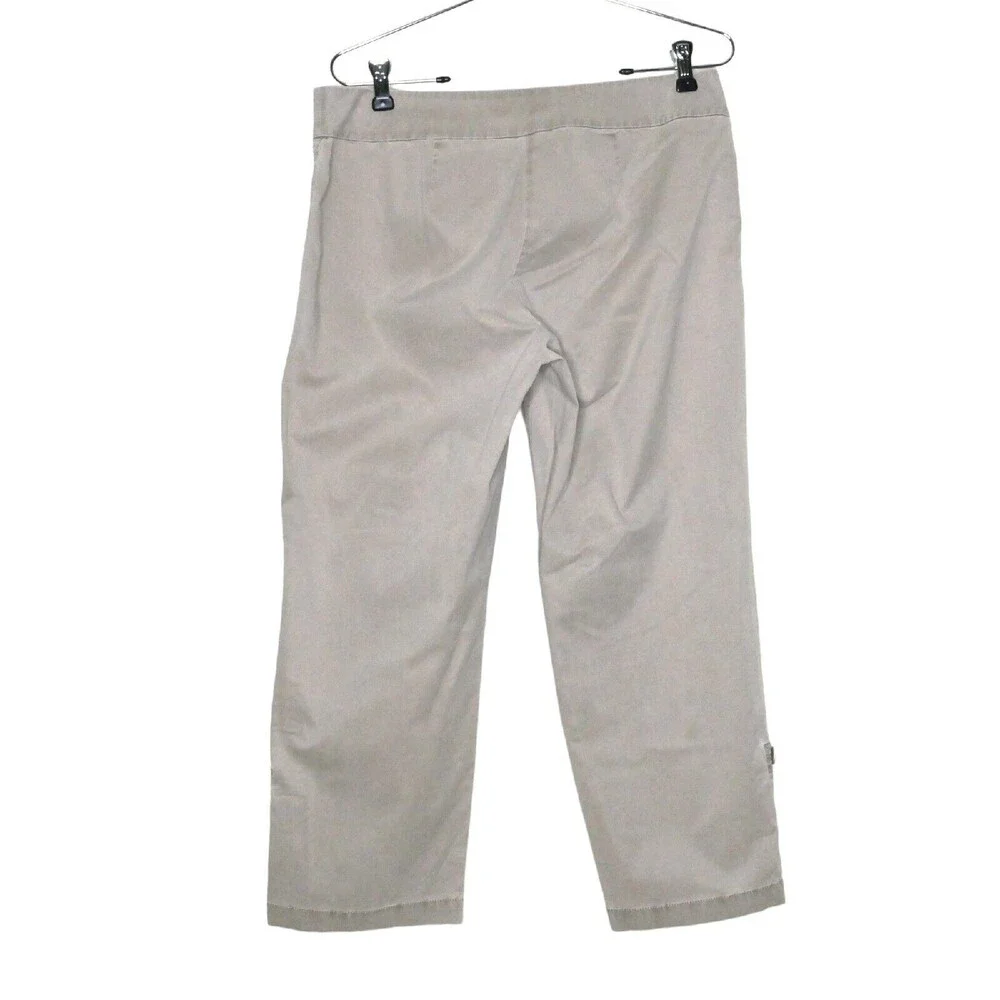 Eileen Fisher Women's Sz S  Light Brown Tan Foldover Hiking Ankle Pants EUC